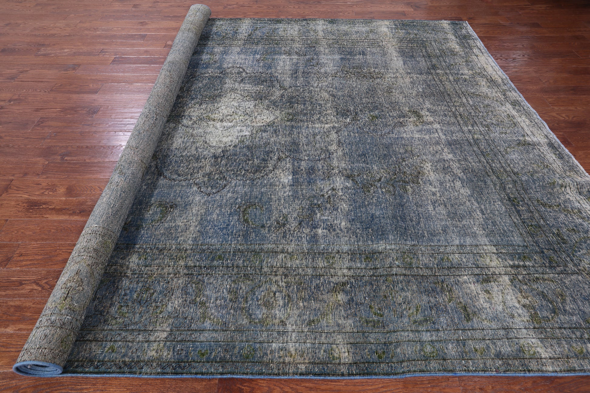 Persian Overdyed Hand-Knotted Wool Rug - 9' 7" X 12' 2" - Golden Nile