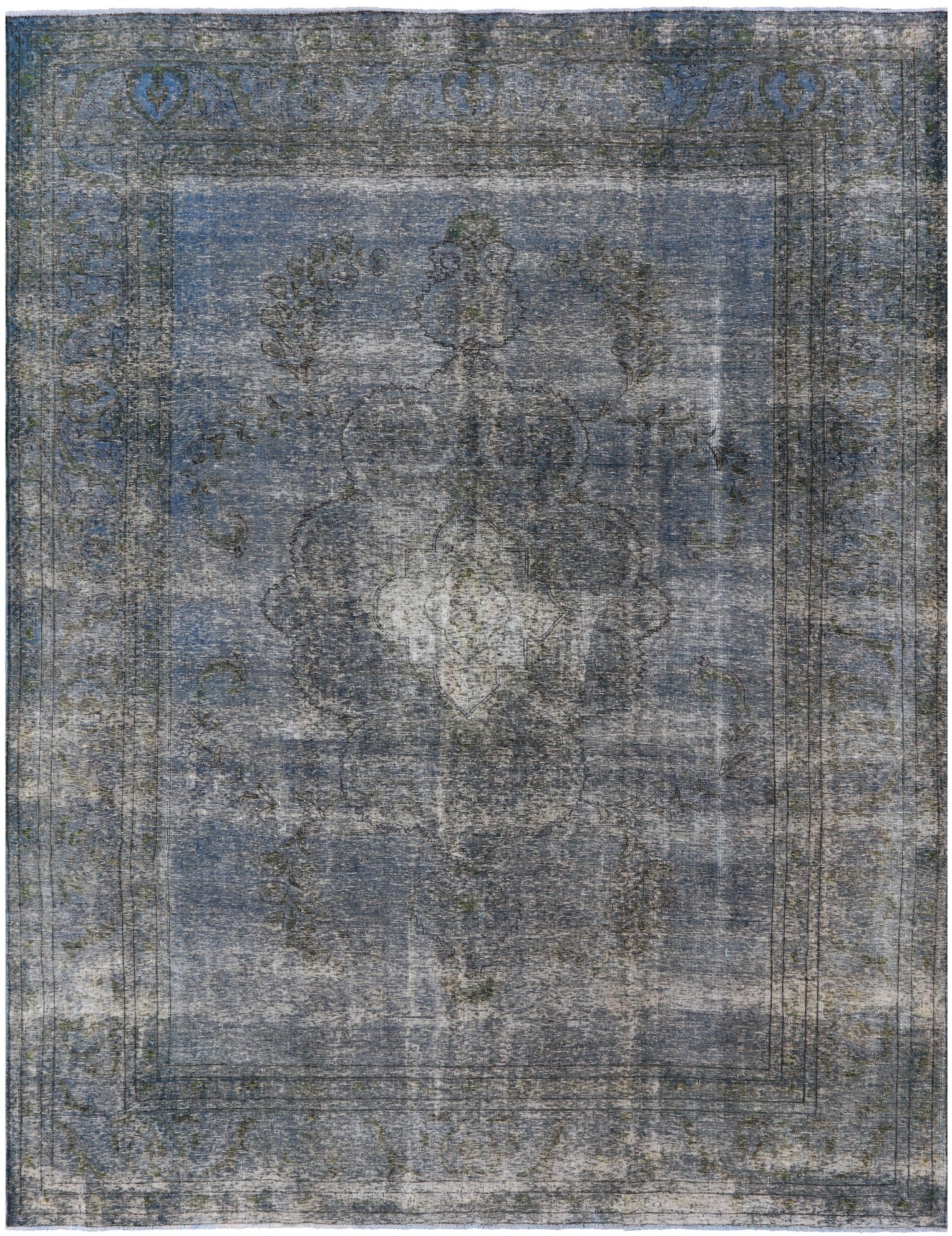 Persian Overdyed Hand-Knotted Wool Rug - 9' 7" X 12' 2" - Golden Nile