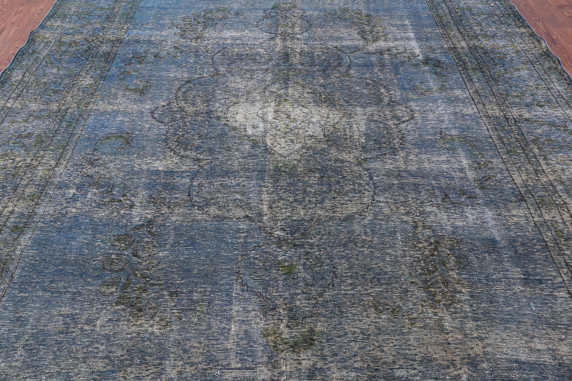 Persian Overdyed Hand-Knotted Wool Rug - 9' 7" X 12' 2" - Golden Nile