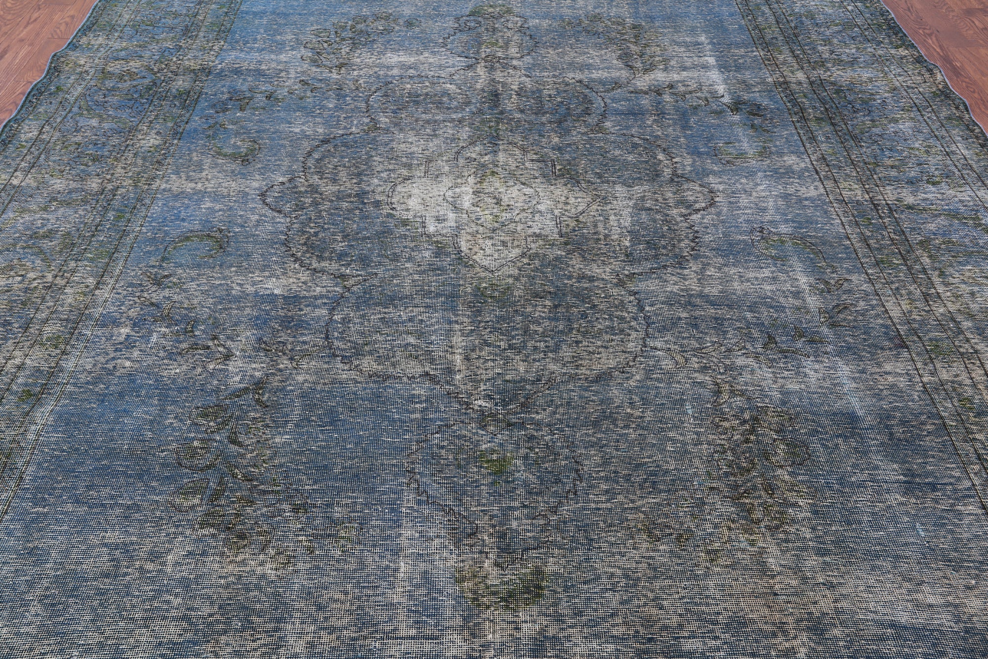 Persian Overdyed Hand-Knotted Wool Rug - 9' 7" X 12' 2" - Golden Nile