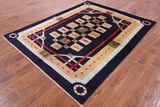 6 x 7 Gabbeh Hand Knotted Area Rug - Golden Nile