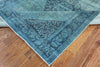 Overdyed Floral Wool Area Rug 7 X 10 - Golden Nile