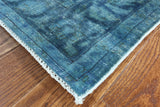 Overdyed Floral Wool Area Rug 7 X 10 - Golden Nile