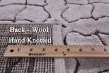 Ivory Tribal Moroccan Hand Knotted Wool Rug - 6' 1" X 8' 8" - Golden Nile