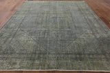 Overdyed Green Oriental Wool Area Rug 10 X 12 - Golden Nile