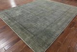 Overdyed Green Oriental Wool Area Rug 10 X 12 - Golden Nile