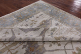 Ivory Turkish Oushak Hand Knotted Wool Rug - 8' 1" X 10' 0" - Golden Nile