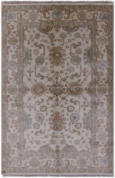 Turkish Oushak Hand Knotted Wool Rug - 5' 10" X 8' 10" - Golden Nile