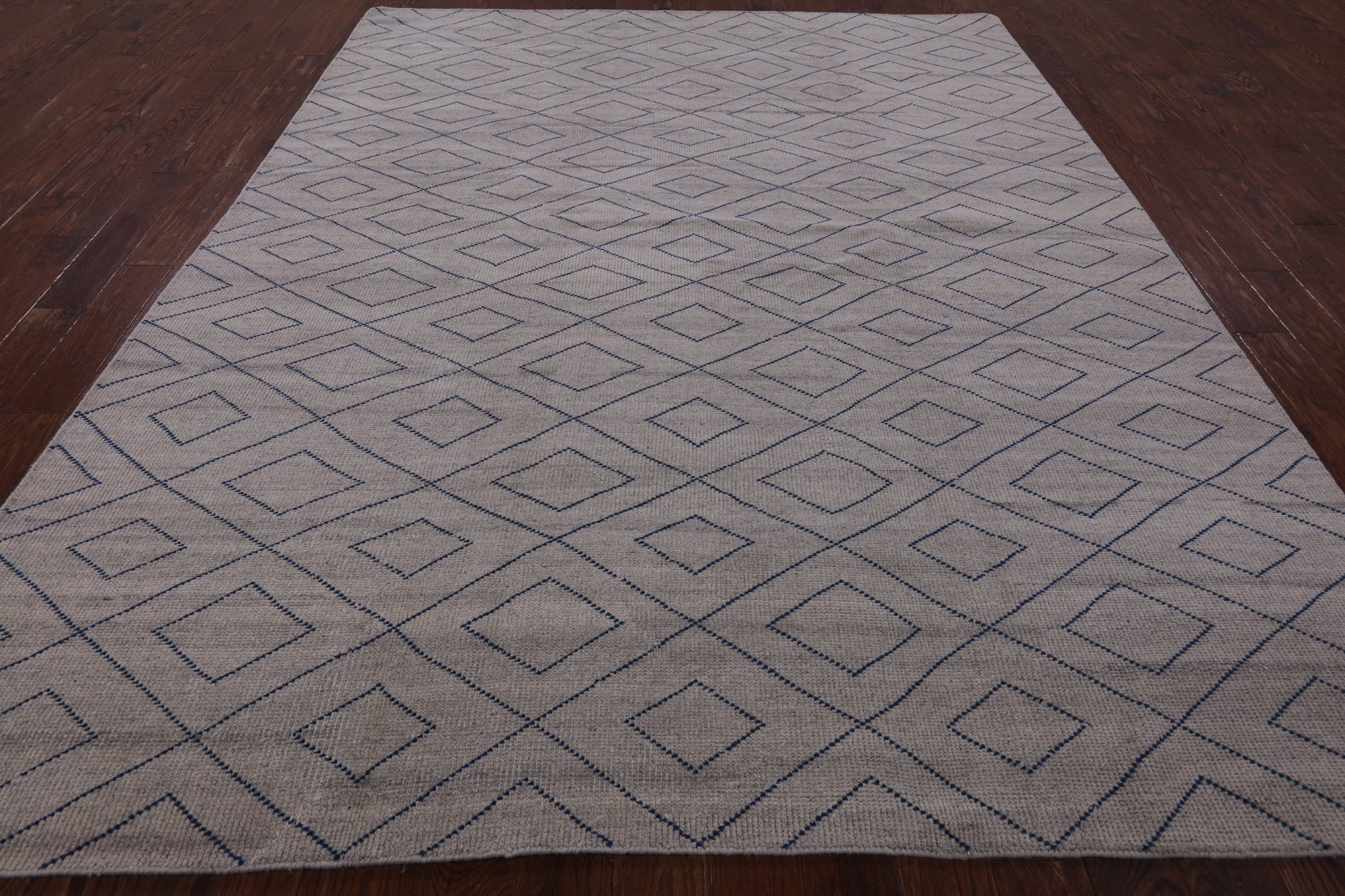 Ivory Moroccan Hand Knotted Wool Rug - 8' 4" X 10' 1" - Golden Nile
