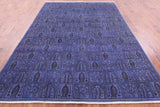 Persian Overdyed Hand Knotted Wool Area Rug - 7' 3" X 10' 4" - Golden Nile