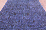Persian Overdyed Hand Knotted Wool Area Rug - 7' 3" X 10' 4" - Golden Nile