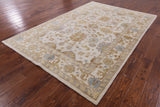 Oushak Hand Knotted Wool Rug - 5' 10" X 8' 10" - Golden Nile