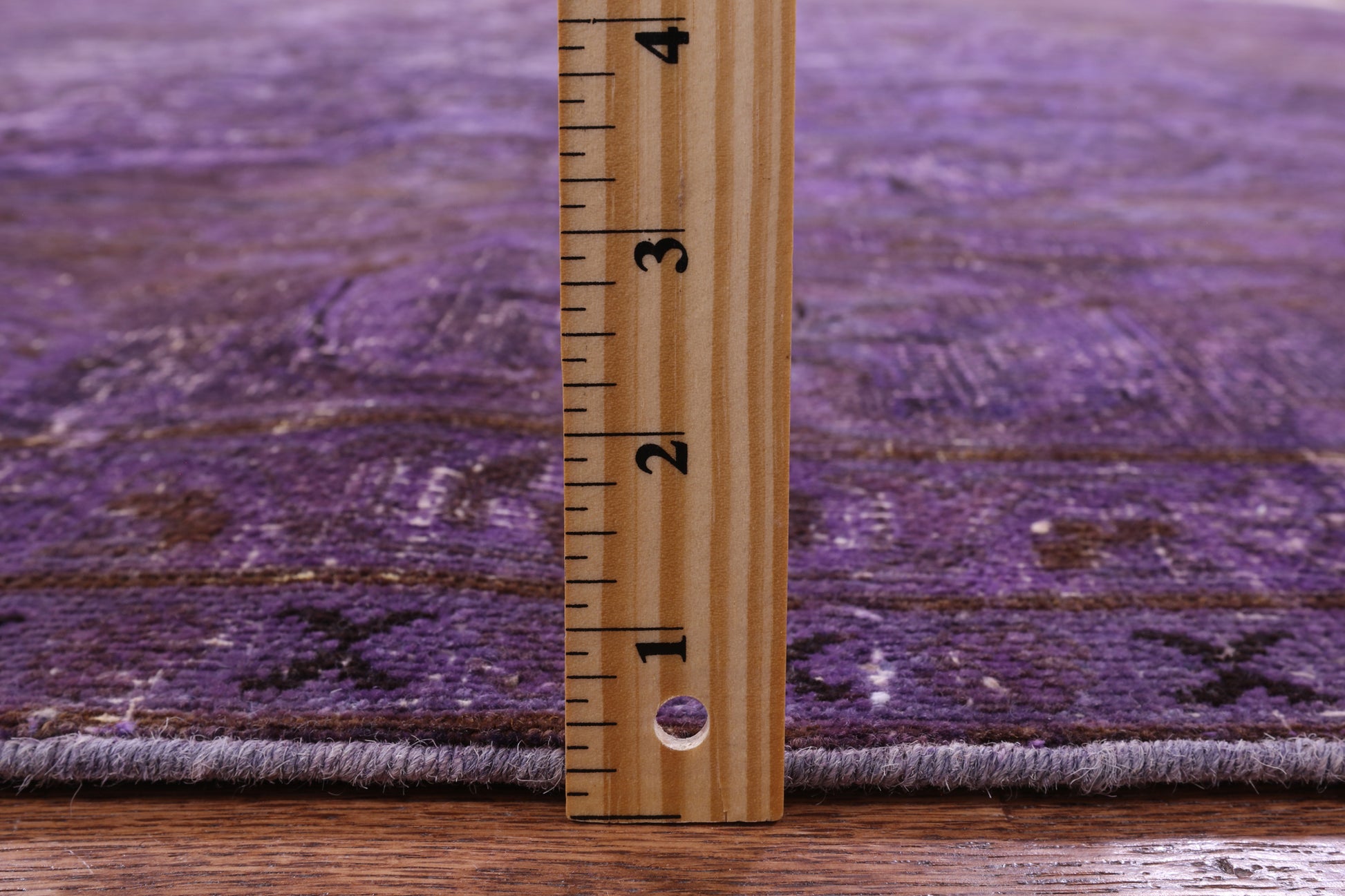 Purple Persian Overdyed Hand Knotted Wool Rug - 9' 7" X 12' 6" - Golden Nile