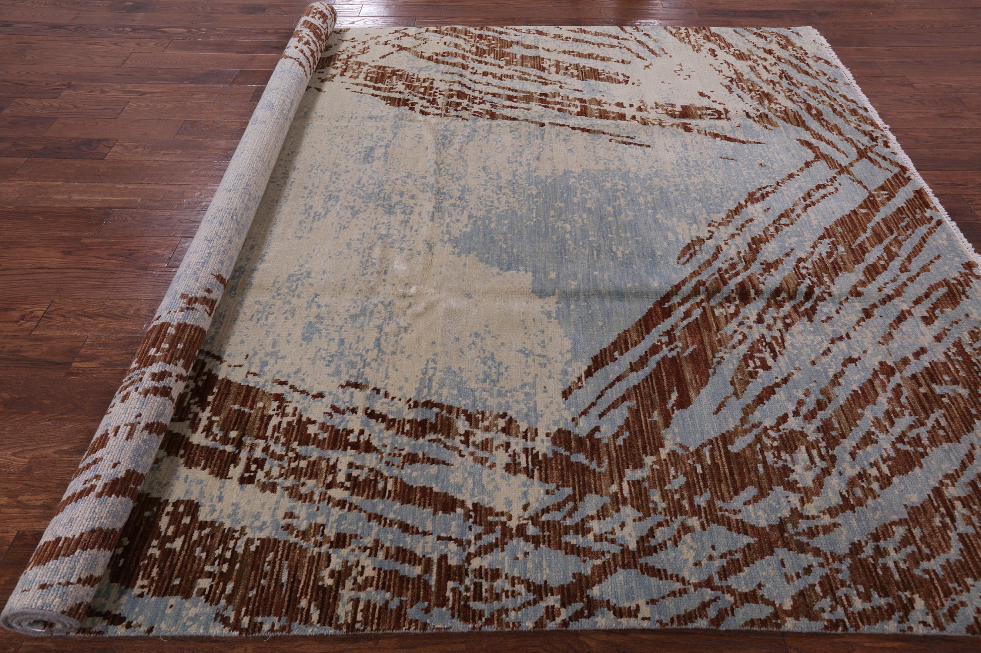 Modern Hand Knotted Area Rug - 8' 2" X 10' 0" - Golden Nile