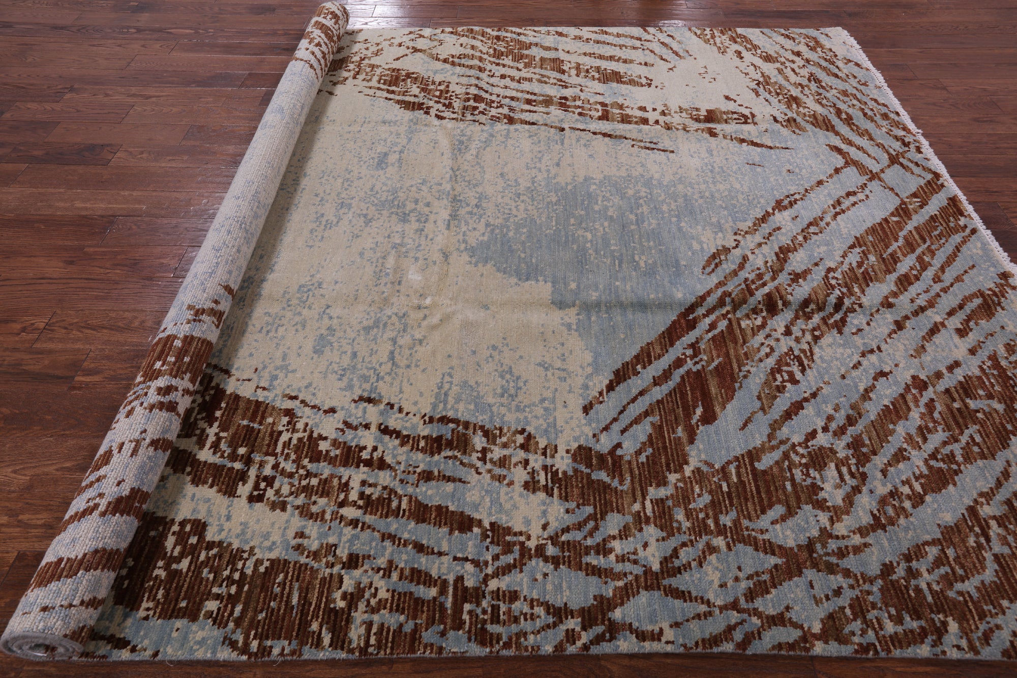 Modern Hand Knotted Area Rug - 8' 2" X 10' 0" - Golden Nile