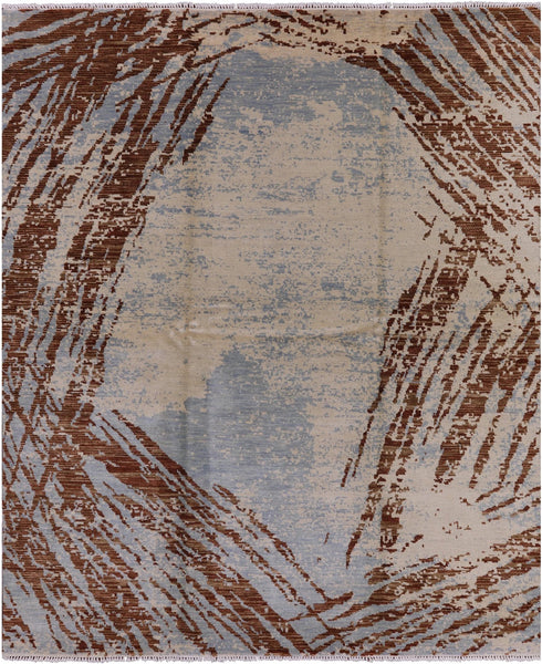 Modern Hand Knotted Area Rug - 8' 2" X 10' 0" - Golden Nile