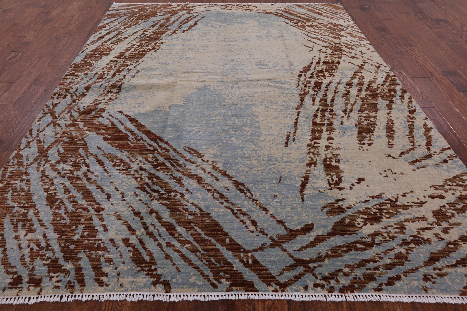 Modern Hand Knotted Area Rug - 8' 2" X 10' 0" - Golden Nile