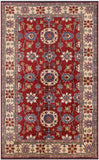 Kazak Wool On Wool Area Rug - 5' 6" X 8' 7" - Golden Nile