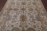 Ivory Turkish Oushak Hand Knotted Wool Rug - 6' 3" X 8' 10" - Golden Nile