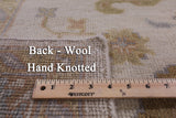 Ivory Turkish Oushak Hand Knotted Wool Rug - 6' 3" X 8' 10" - Golden Nile