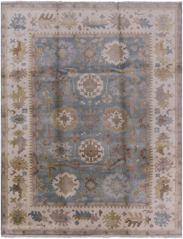 Turkish Oushak Hand Knotted Wool Rug - 9' 0