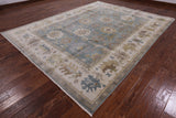 Turkish Oushak Hand Knotted Wool Rug - 9' 0" X 11' 5" - Golden Nile