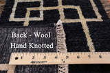 Black Persian Gabbeh Handmade Wool Rug - 6' 8" X 10' 2" - Golden Nile