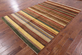 Persian Gabbeh Hand-Knotted Wool Rug - 6' 8" X 9' 9" - Golden Nile