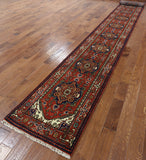 Heriz Serapi Handmade Runner Rug - 2' 7" X 19' 7" - Golden Nile