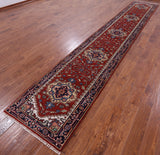 Heriz Wool Runner - 2' 7" X 15' 10" - Golden Nile