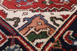 Red Heriz Handmade Wool Runner Rug - 2' 7" X 19' 10" - Golden Nile
