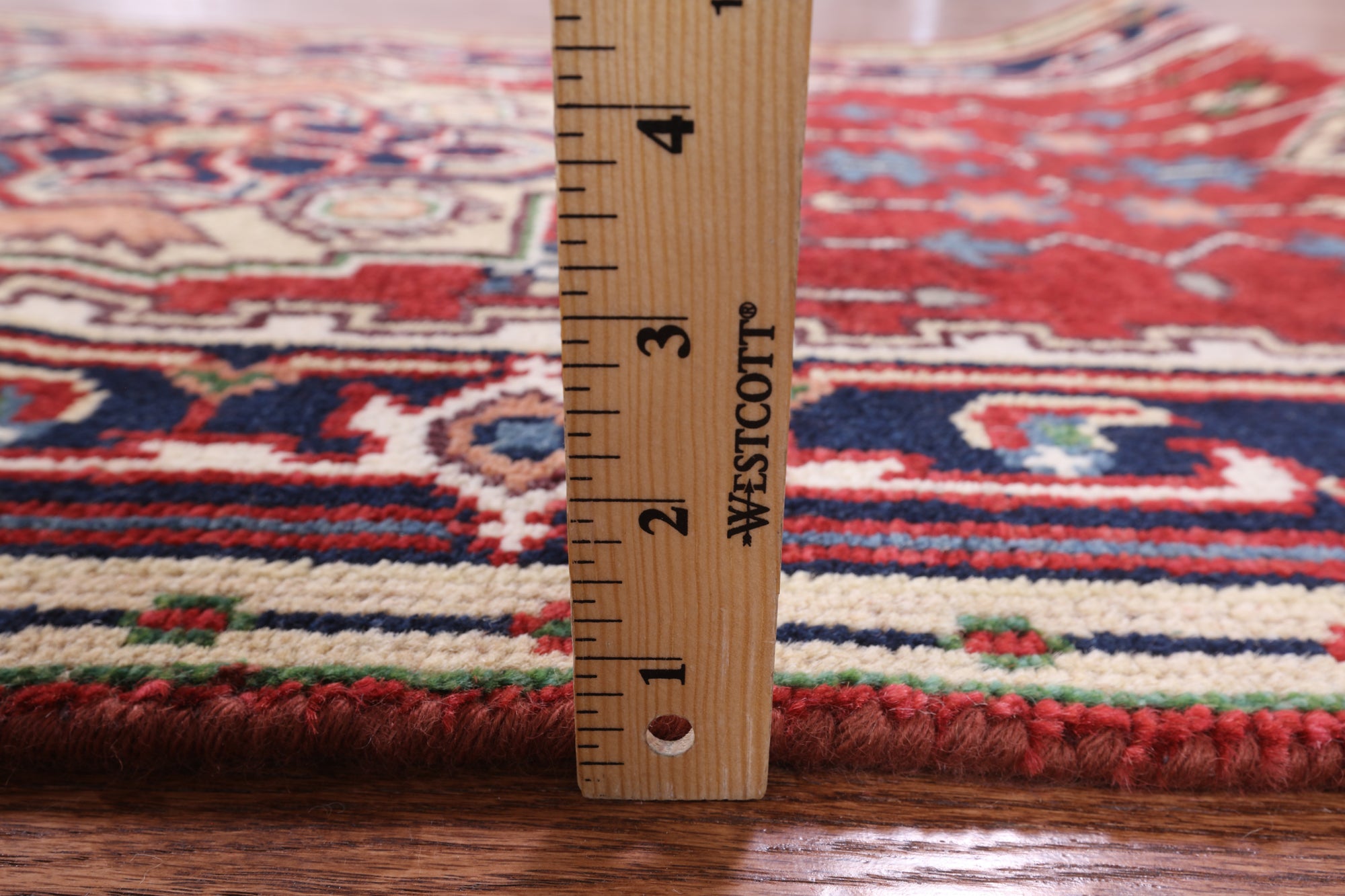 Red Heriz Handmade Wool Runner Rug - 2' 7" X 19' 10" - Golden Nile