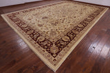 Ivory Chobi Peshawar Hand Knotted Wool Rug - 12' 0" X 17' 10" - Golden Nile
