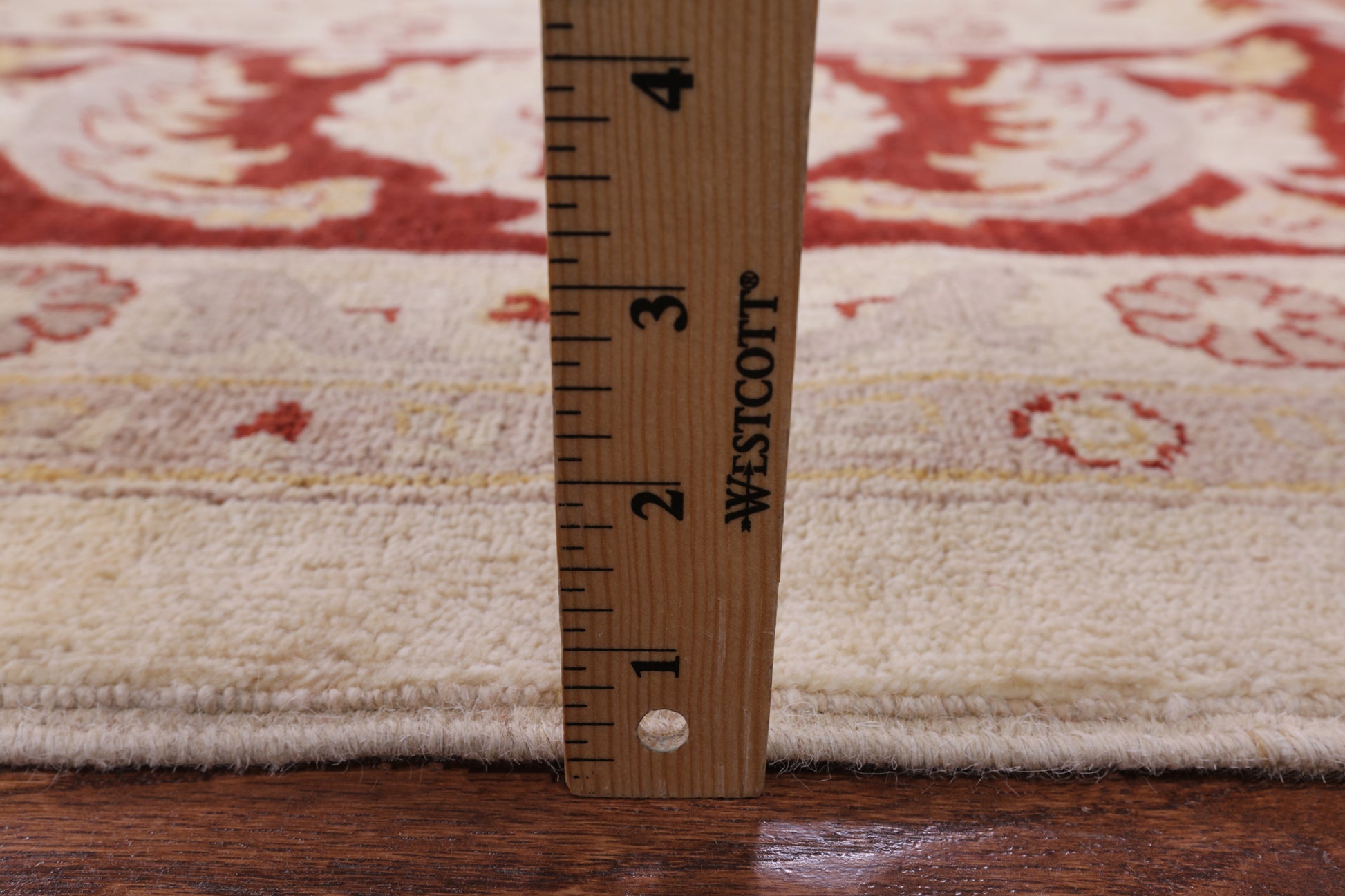 Ivory Chobi Peshawar Hand Knotted Wool Rug - 12' 0" X 17' 10" - Golden Nile