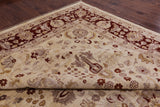 Ivory Chobi Peshawar Hand Knotted Wool Rug - 12' 0" X 17' 10" - Golden Nile