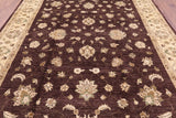 Brown Peshawar Handmade Wool Rug - 8' 3" X 10' 3" - Golden Nile