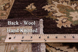 Brown Peshawar Handmade Wool Rug - 8' 3" X 10' 3" - Golden Nile