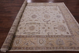 Ivory Peshawar Hand Knotted Rug - 8' 3" X 9' 10" - Golden Nile