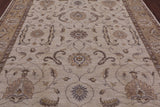 Ivory Peshawar Hand Knotted Rug - 8' 3" X 9' 10" - Golden Nile