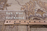 Ivory Peshawar Hand Knotted Rug - 8' 3" X 9' 10" - Golden Nile