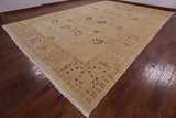 Chobi Peshawar Hand Knotted Rug - 12' 2" X 18' 3" - Golden Nile