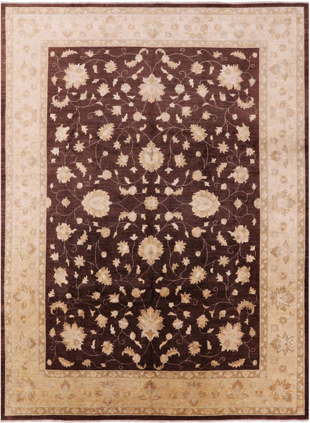 Chobi Peshawar Hand Knotted Rug - 10' 3" X 13' 10" - Golden Nile