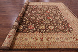 Brown Peshawar Handmade Wool Rug - 10' 0" x 13' 8" - Golden Nile