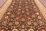 Brown Peshawar Handmade Wool Rug - 10' 0" x 13' 8" - Golden Nile