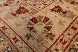 Brown Peshawar Handmade Wool Rug - 10' 0" x 13' 8" - Golden Nile