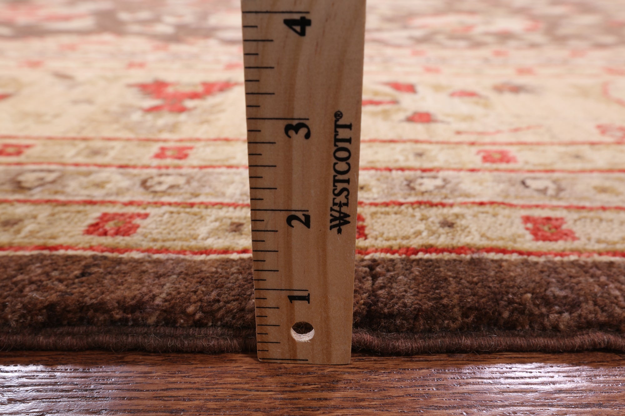 Brown Peshawar Handmade Wool Rug - 10' 0" x 13' 8" - Golden Nile