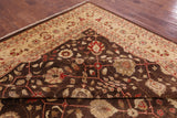 Brown Peshawar Handmade Wool Rug - 10' 0" x 13' 8" - Golden Nile