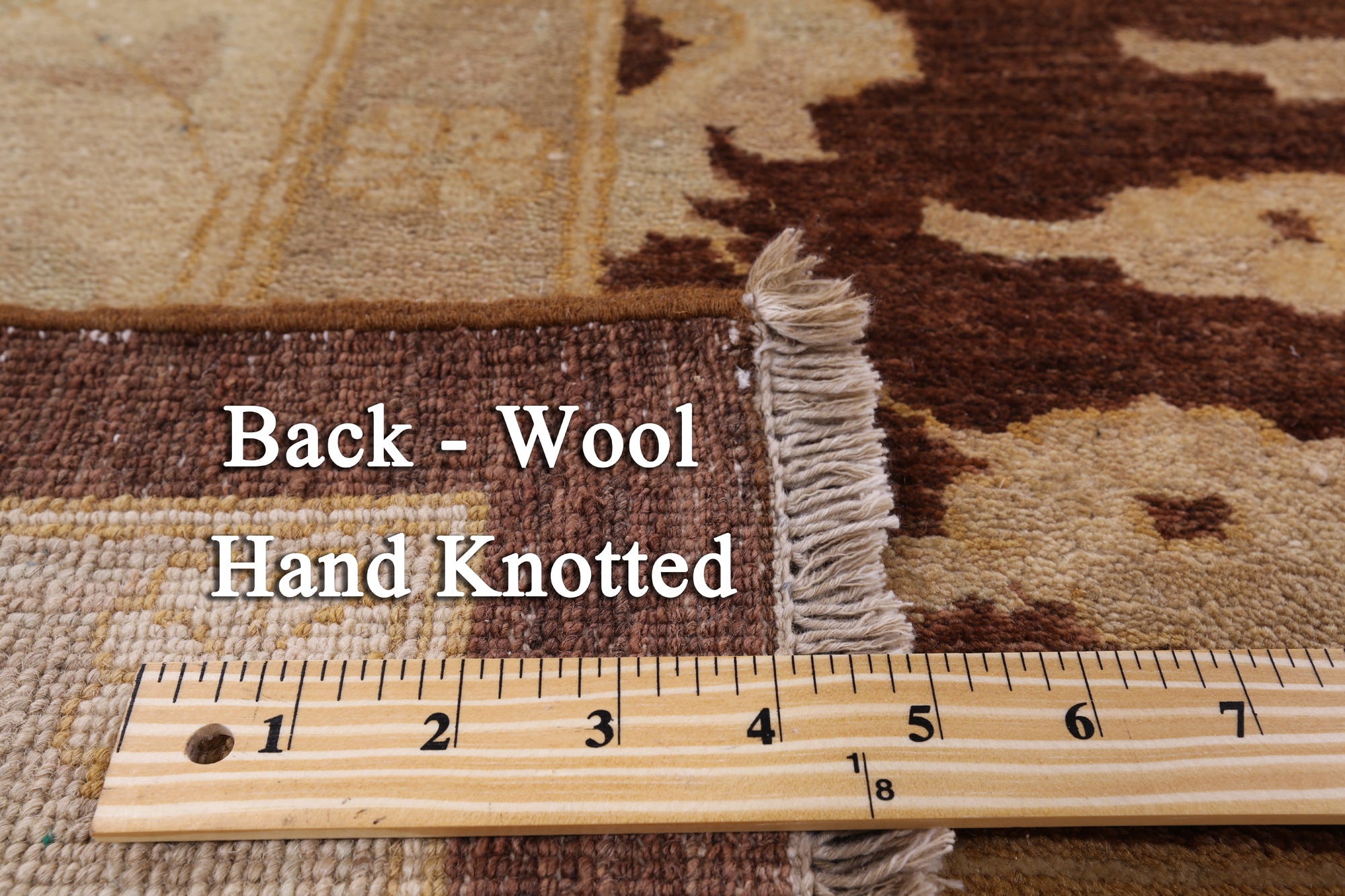 Brown Chobi Peshawar Handmade Wool Rug - 8' 5" x 10' 1" - Golden Nile