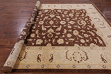 Brown Chobi Peshawar Handmade Wool Rug - 8' 5" x 10' 1" - Golden Nile