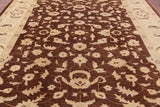 Brown Chobi Peshawar Handmade Wool Rug - 8' 5" x 10' 1" - Golden Nile